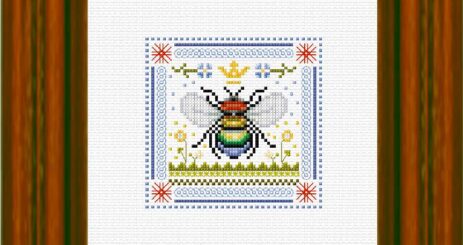 bee SAMPLER-cross-stitch pattern