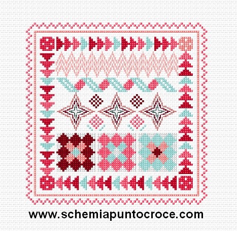 sampler pattern free Pink